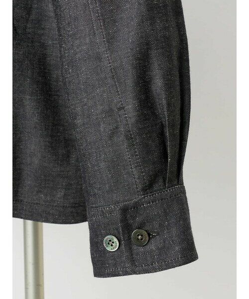 Aquascutum / アクアスキュータム ブルゾン | Broken Herringbone Denim Shirt Jacket | 詳細10