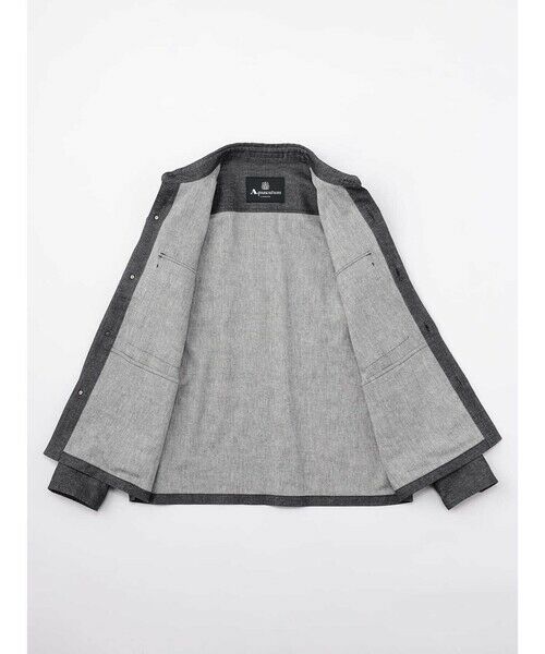 Aquascutum / アクアスキュータム ブルゾン | Broken Herringbone Denim Shirt Jacket | 詳細12