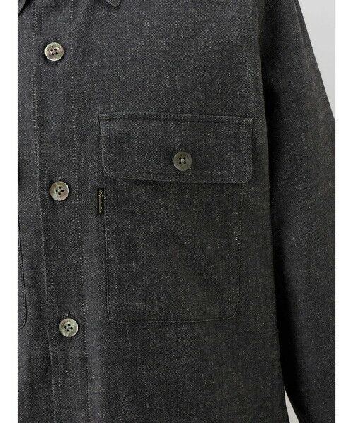 Aquascutum / アクアスキュータム ブルゾン | Broken Herringbone Denim Shirt Jacket | 詳細13