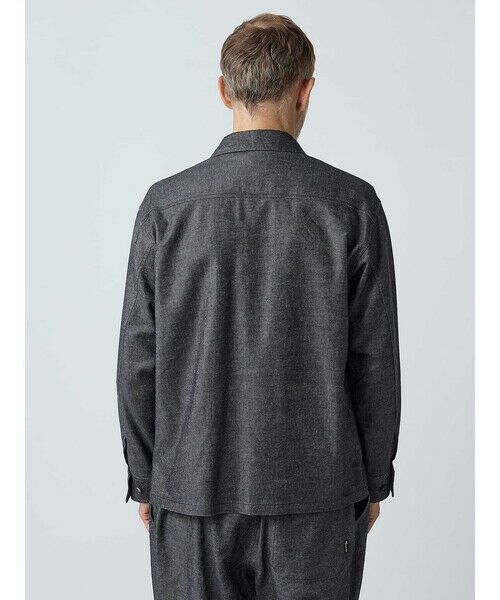 Aquascutum / アクアスキュータム ブルゾン | Broken Herringbone Denim Shirt Jacket | 詳細4