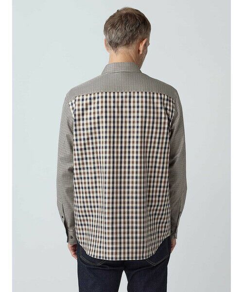 Aquascutum / アクアスキュータム シャツ・ブラウス | Crazy Pattern Club Check Over Shirt | 詳細4