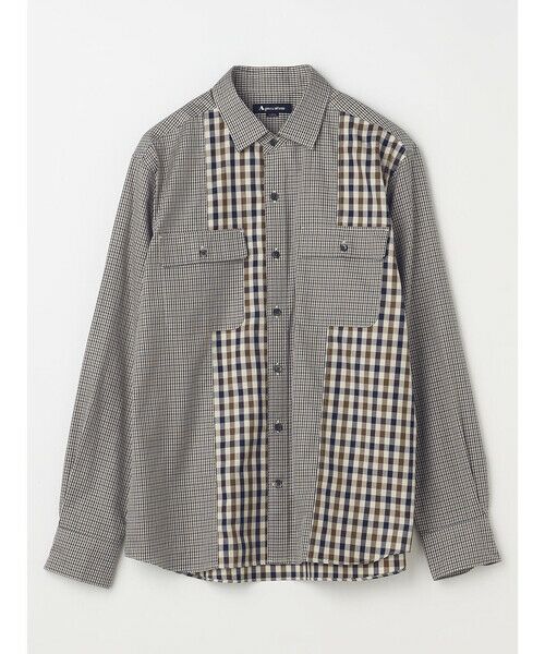 Aquascutum / アクアスキュータム シャツ・ブラウス | Crazy Pattern Club Check Over Shirt | 詳細6