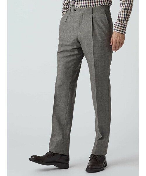 Aquascutum / アクアスキュータム スラックス・ドレスパンツ | High Twist Wool Trousers（ﾍﾞｰｼﾞｭ）