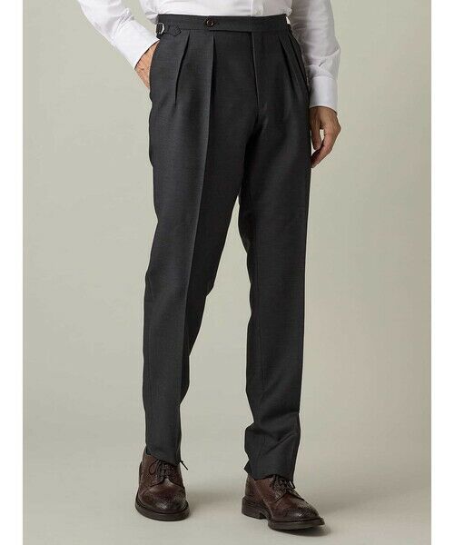 Aquascutum / アクアスキュータム スラックス・ドレスパンツ | Wool＆Mohair Trousers（ﾁｬｺｰﾙ）