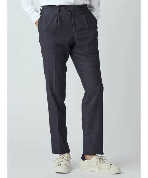 Aquascutum / アクアスキュータム スラックス・ドレスパンツ | TEC.3 Karami Houndstooth Pants（ﾈｲﾋﾞｰ）