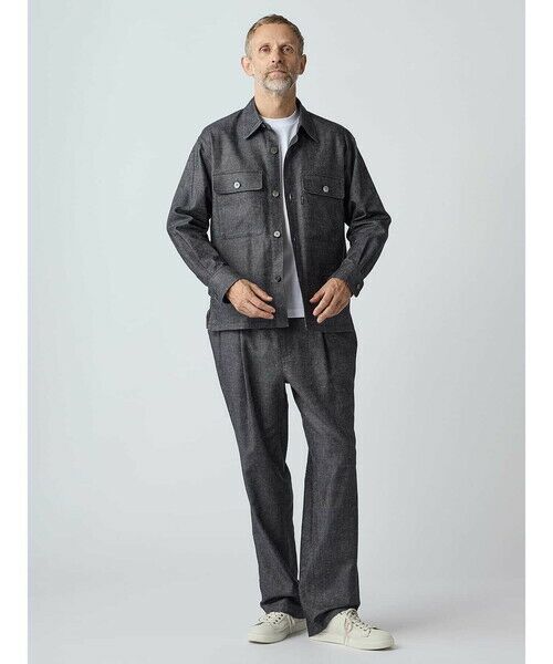 Aquascutum / アクアスキュータム スラックス・ドレスパンツ | Broken Herringbone Denim Easy Patns | 詳細5