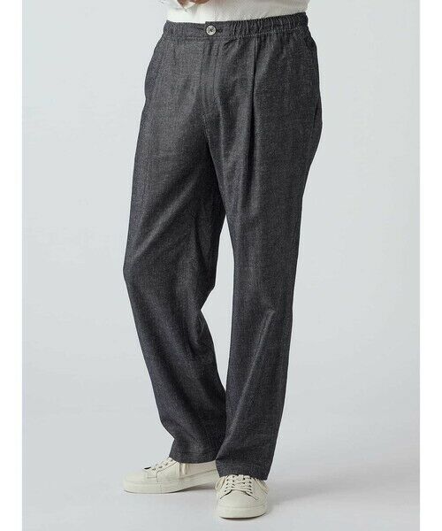 Aquascutum / アクアスキュータム スラックス・ドレスパンツ | Broken Herringbone Denim Easy Patns（ﾈｲﾋﾞｰ）