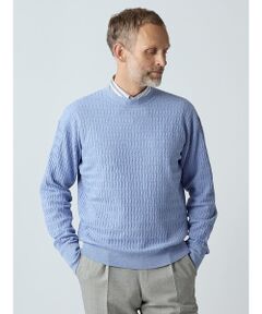 Aquascutum / アクアスキュータム ニット・セーター | Cable Crew-neck