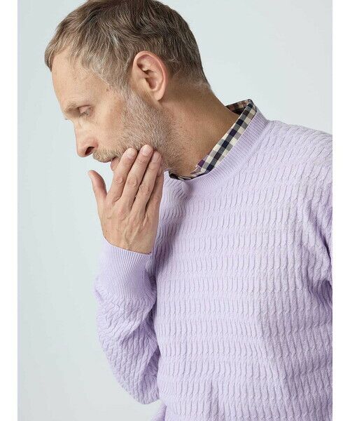 Aquascutum / アクアスキュータム ニット・セーター | Cable Crew-neck | 詳細5