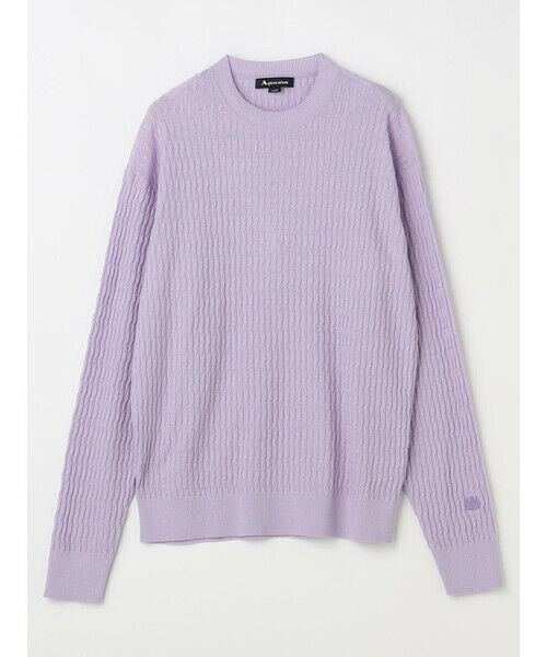 Aquascutum / アクアスキュータム ニット・セーター | Cable Crew-neck | 詳細7