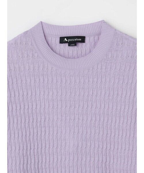 Aquascutum / アクアスキュータム ニット・セーター | Cable Crew-neck | 詳細9