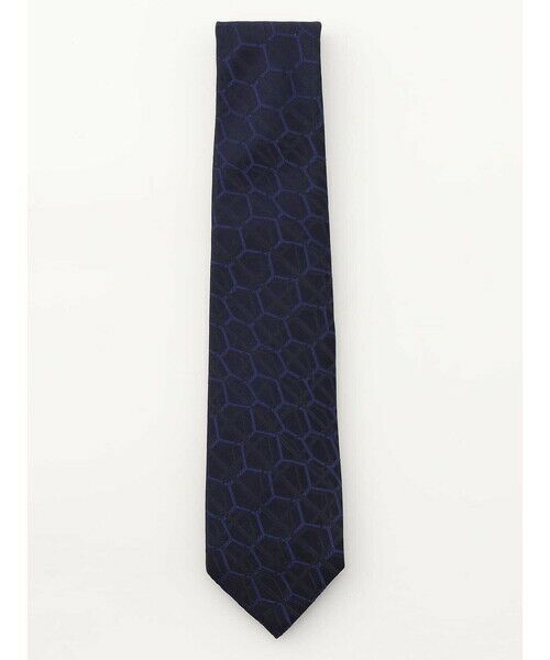 Aquascutum / アクアスキュータム ネクタイ | AQハニカムモチーフ小剣クレスト（ﾈｲﾋﾞｰ）