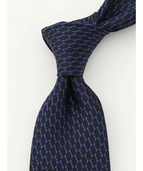 Aquascutum / アクアスキュータム ネクタイ | ハニカムパターン小剣クレスト | 詳細1