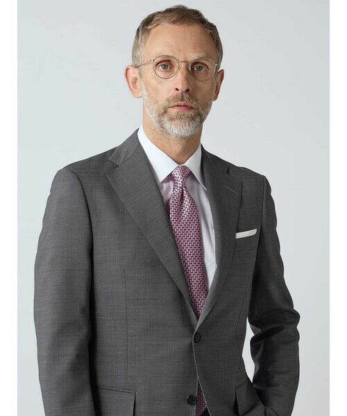 Aquascutum / アクアスキュータム ネクタイ | ハニカムパターン小剣クレスト（ﾋﾟﾝｸ）