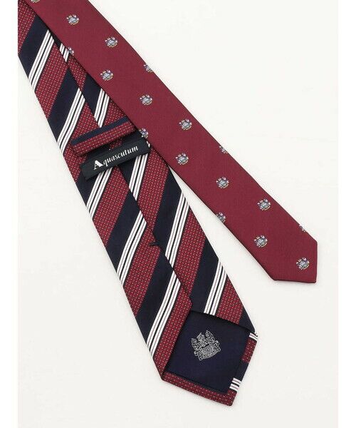 Aquascutum / アクアスキュータム ネクタイ | ストライプ小剣クレスト | 詳細3