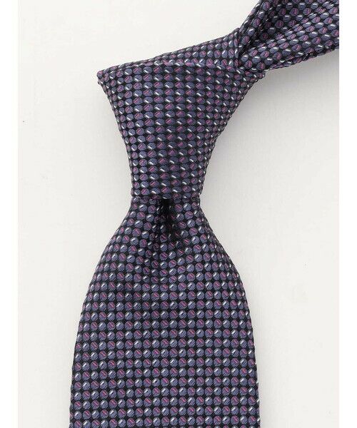 Aquascutum / アクアスキュータム ネクタイ | マイクロハニカムパータン小剣クレスト | 詳細1
