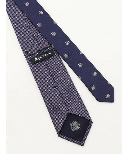 Aquascutum / アクアスキュータム ネクタイ | マイクロハニカムパータン小剣クレスト | 詳細2