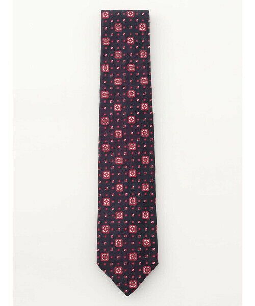 Aquascutum / アクアスキュータム ネクタイ | フラワーモチーフ（ﾚｯﾄﾞ）