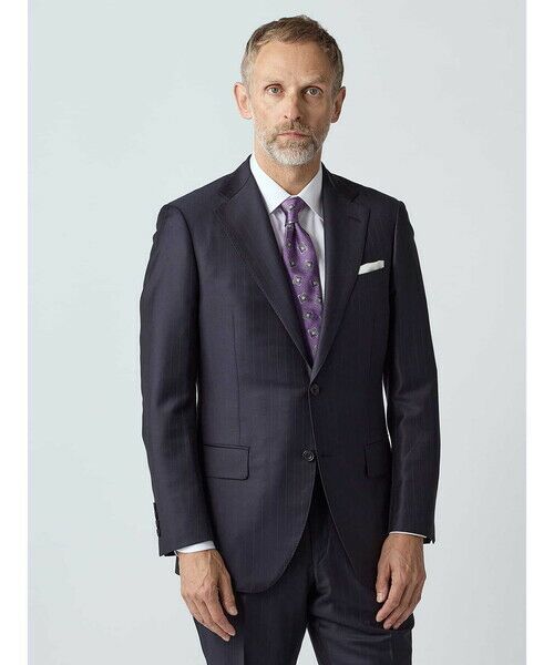 Aquascutum / アクアスキュータム ネクタイ | クラフトフラワーパターン（ﾊﾟｰﾌﾟﾙ）