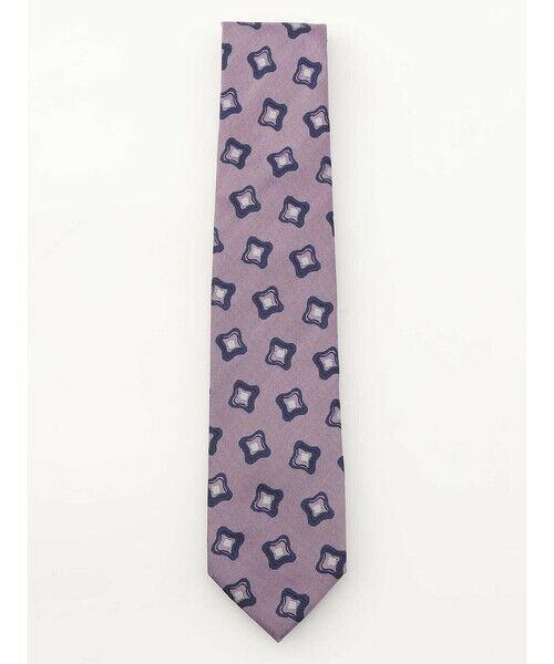 Aquascutum / アクアスキュータム ネクタイ | クラフトフラワーパターン（ﾋﾟﾝｸ）