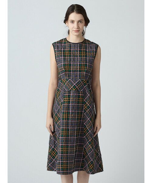 Aquascutum / アクアスキュータム ドレス | シアービッグチェック ノースリーブドレス | 詳細2