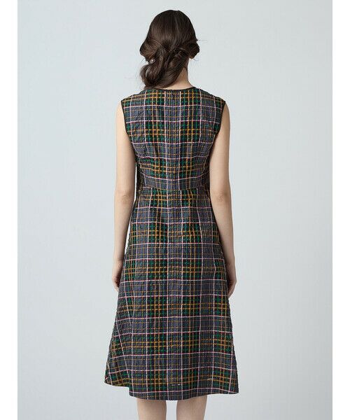 Aquascutum / アクアスキュータム ドレス | シアービッグチェック ノースリーブドレス | 詳細4