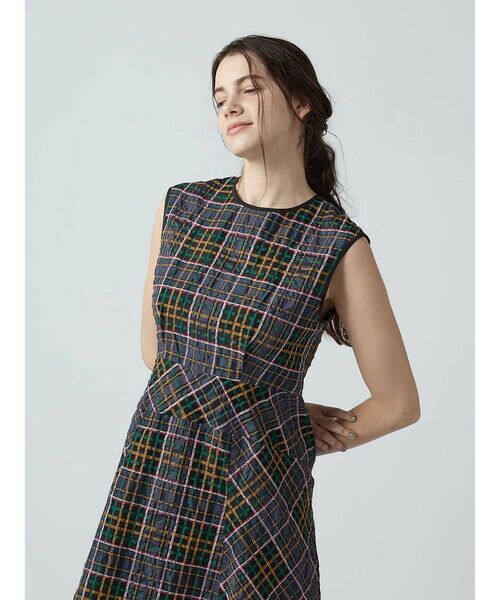 Aquascutum / アクアスキュータム ドレス | シアービッグチェック ノースリーブドレス | 詳細5
