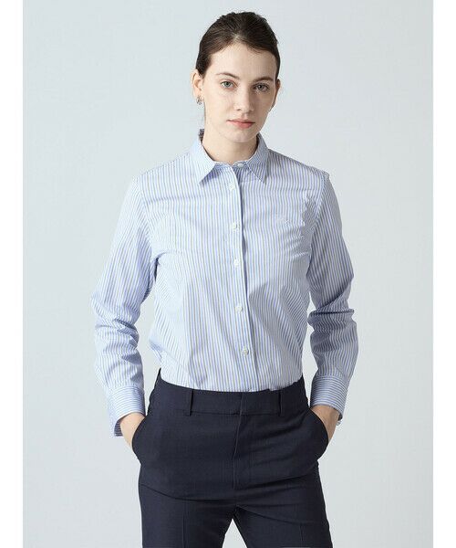 Aquascutum / アクアスキュータム シャツ・ブラウス | カラードストライプシャツ（ﾎﾜｲﾄ）