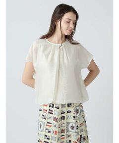 Aquascutum / アクアスキュータム シャツ・ブラウス | テンセルシルク シアーブラウス