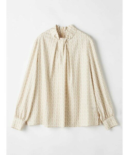 Aquascutum / アクアスキュータム シャツ・ブラウス | 【セットアップ対応】AQプリントブラウス（ﾍﾞｰｼﾞｭ）