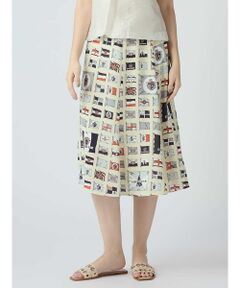 Aquascutum / アクアスキュータム ミニ・ひざ丈スカート | アーカイブプリントスカート