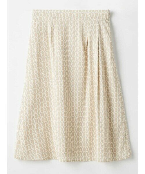 Aquascutum / アクアスキュータム ミニ・ひざ丈スカート | 【セットアップ対応】AQプリントスカート（ﾍﾞｰｼﾞｭ）