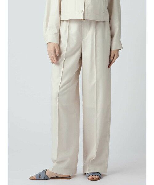 Aquascutum / アクアスキュータム その他パンツ | ソフトワッシャーツイル イージーワイドパンツ（ﾎﾜｲﾄ）