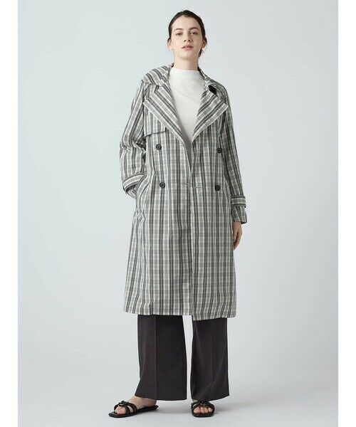 Aquascutum / アクアスキュータム その他アウター | チェックタフタ トレンチコート | 詳細1