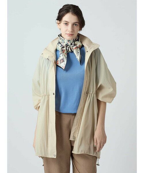 Aquascutum / アクアスキュータム その他アウター | エアリーナイロン ロングパーカー（ﾍﾞｰｼﾞｭ）