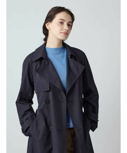 Aquascutum / アクアスキュータム その他アウター | ソレラタフタ ダブルトレンチコート（ﾈｲﾋﾞｰ）