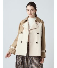 Aquascutum / アクアスキュータム その他アウター | NEW AQUA TECH バイカラーショートコート