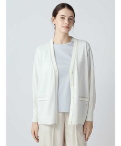 Aquascutum / アクアスキュータム ニット・セーター | 配色ライン カーディガン