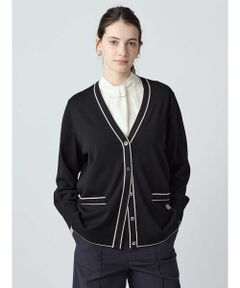 Aquascutum / アクアスキュータム ニット・セーター | 配色ライン カーディガン