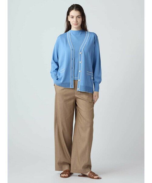 Aquascutum / アクアスキュータム ニット・セーター | 配色ライン カーディガン | 詳細1