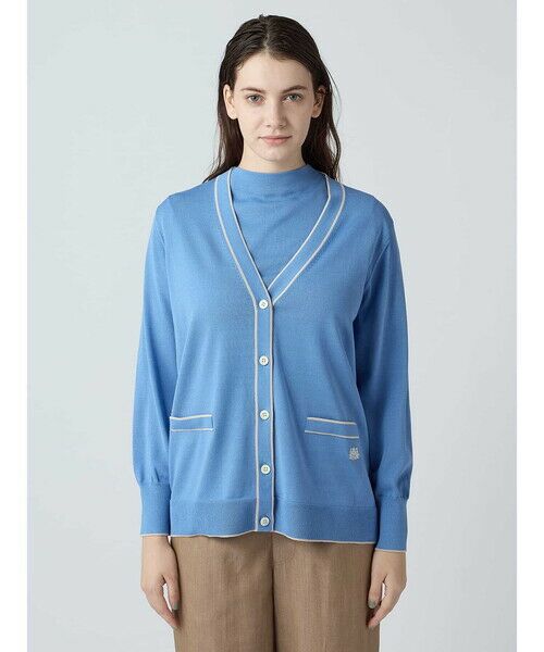 Aquascutum / アクアスキュータム ニット・セーター | 配色ライン カーディガン | 詳細2