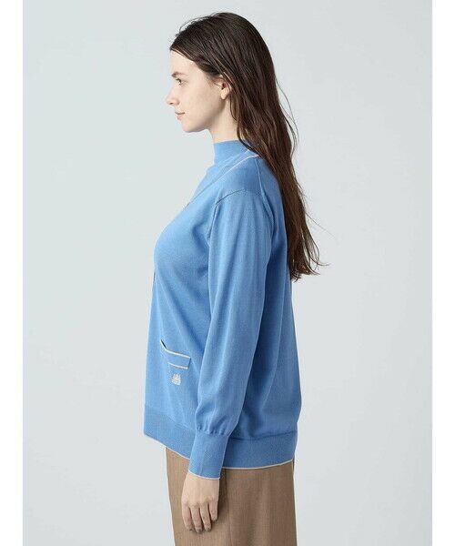 Aquascutum / アクアスキュータム ニット・セーター | 配色ライン カーディガン | 詳細3