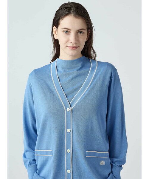 Aquascutum / アクアスキュータム ニット・セーター | 配色ライン カーディガン | 詳細5