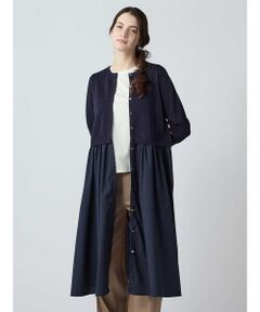 Aquascutum / アクアスキュータム ニット・セーター | 布帛コンビニットドレス