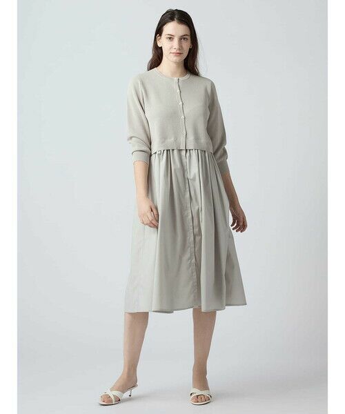 Aquascutum / アクアスキュータム ニット・セーター | 布帛コンビニットドレス | 詳細5