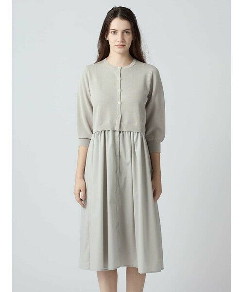 Aquascutum / アクアスキュータム ニット・セーター | 布帛コンビニットドレス | 詳細6