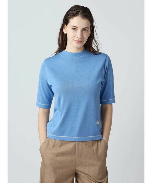 Aquascutum / アクアスキュータム ニット・セーター | 配色ライン ニット（ｻｯｸｽ）