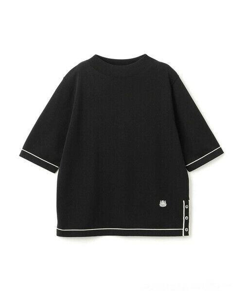 Aquascutum / アクアスキュータム ニット・セーター | 配色ライン ニット（ﾌﾞﾗｯｸ）