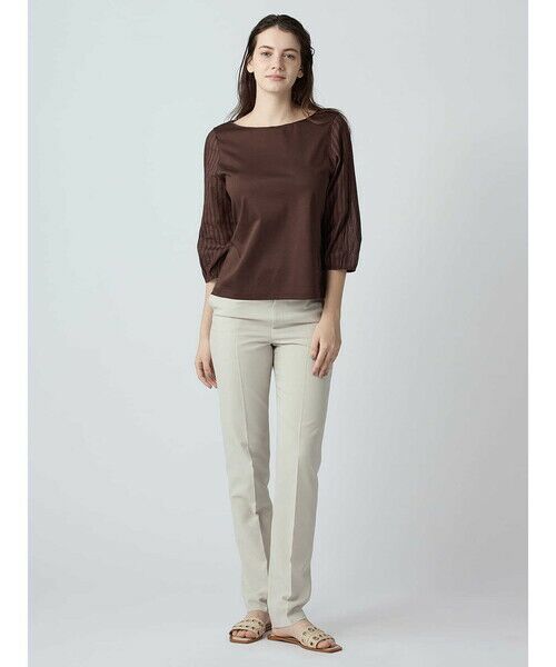 Aquascutum / アクアスキュータム カットソー | ストライプレースコンビ | 詳細1