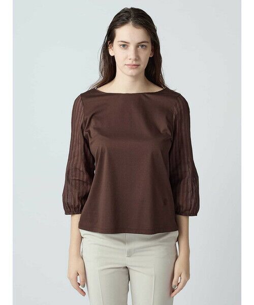 Aquascutum / アクアスキュータム カットソー | ストライプレースコンビ | 詳細2